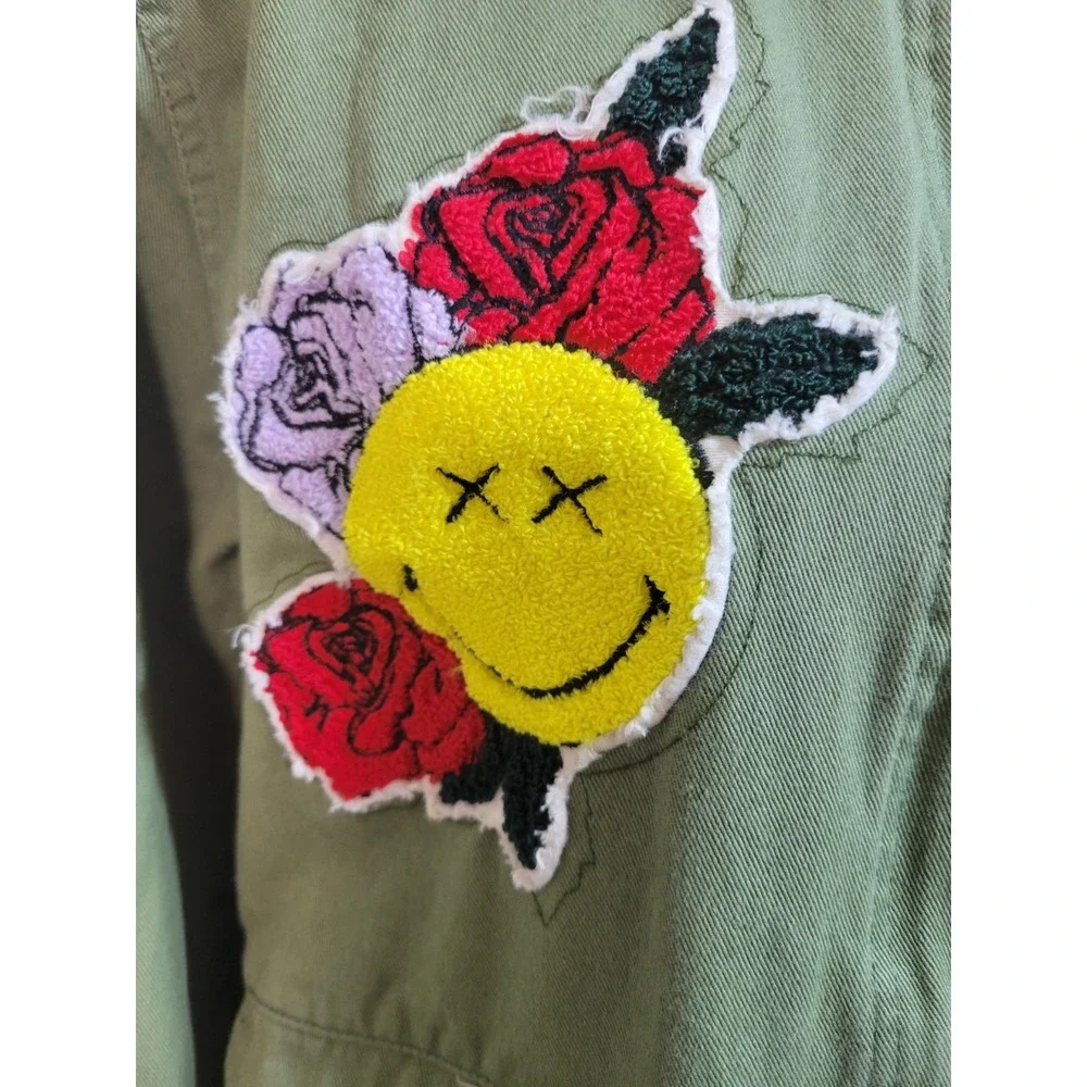 Zara‎ Girls Military Shacket 11-12 Troublemaker Patch Edgy Streetwear